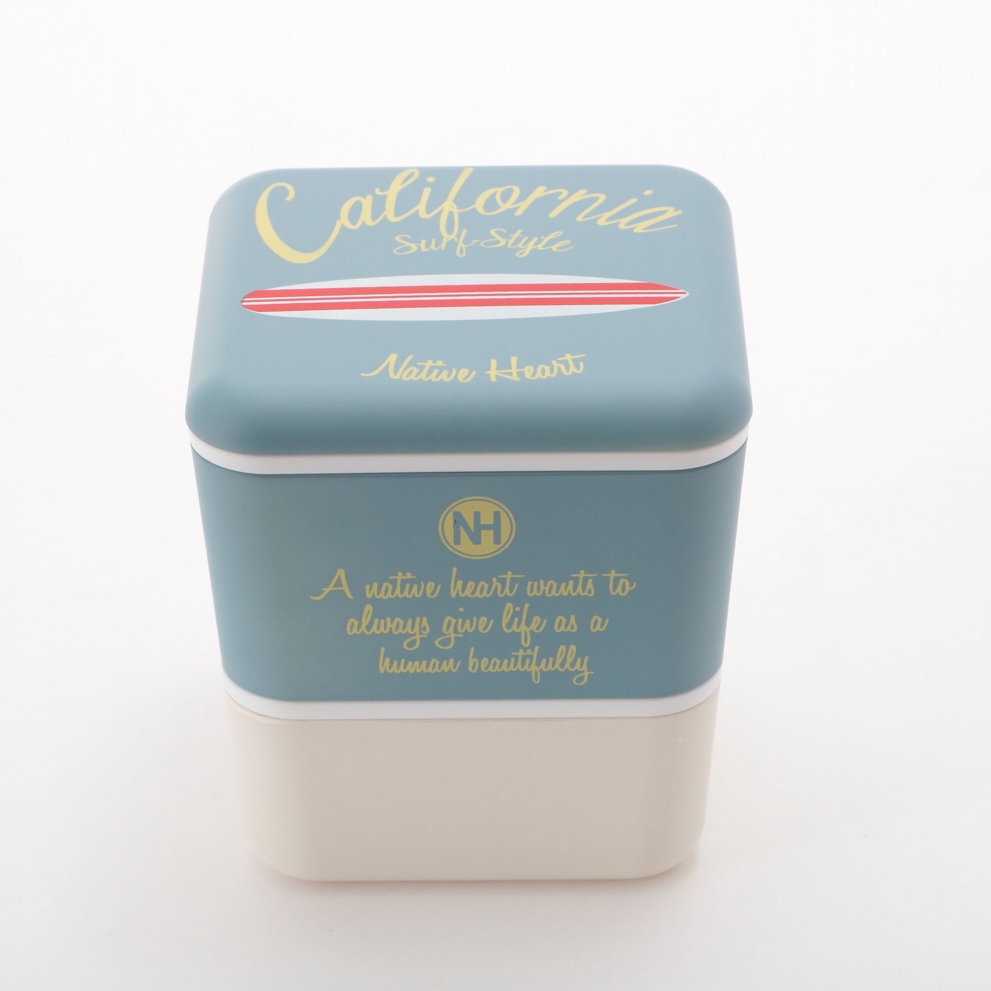 BACKYARD FAMILY「ランチボックス ネイティブハート Native Heart お弁当箱 スクエア カーシヴ」|食器・キッチングッズ|ブルー1