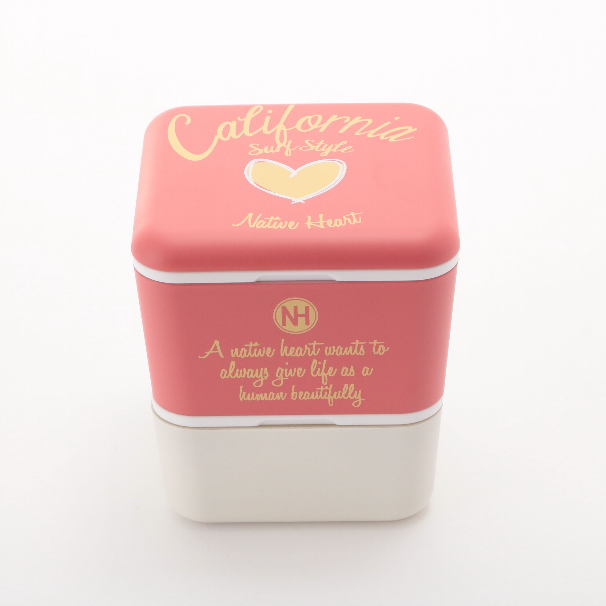 BACKYARD FAMILY「ランチボックス ネイティブハート Native Heart お弁当箱 スクエア カーシヴ」|食器・キッチングッズ|ピンク1