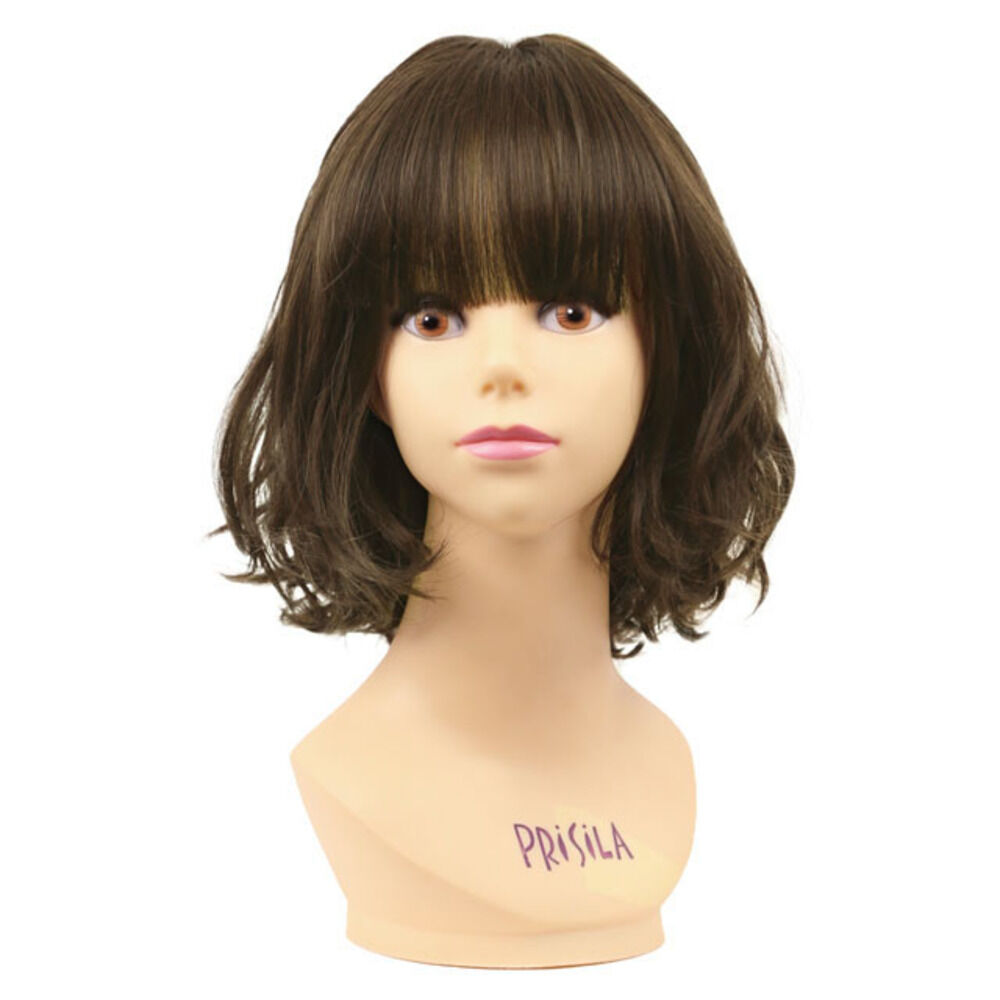 BACKYARD FAMILY「PRISILA プリシラ ショート フルウィッグ フルウイッグ 通販 パーマ カール ボブ」|その他|グレー1