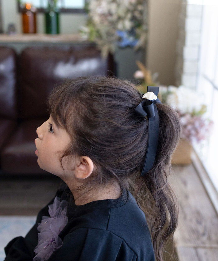 BACKYARD FAMILY「Rora ヘアゴム キッズ 通販 ローズ リボン 髪ゴム 髪飾り 髪どめ 髪留め ヘアアクセサリー」|その他|
