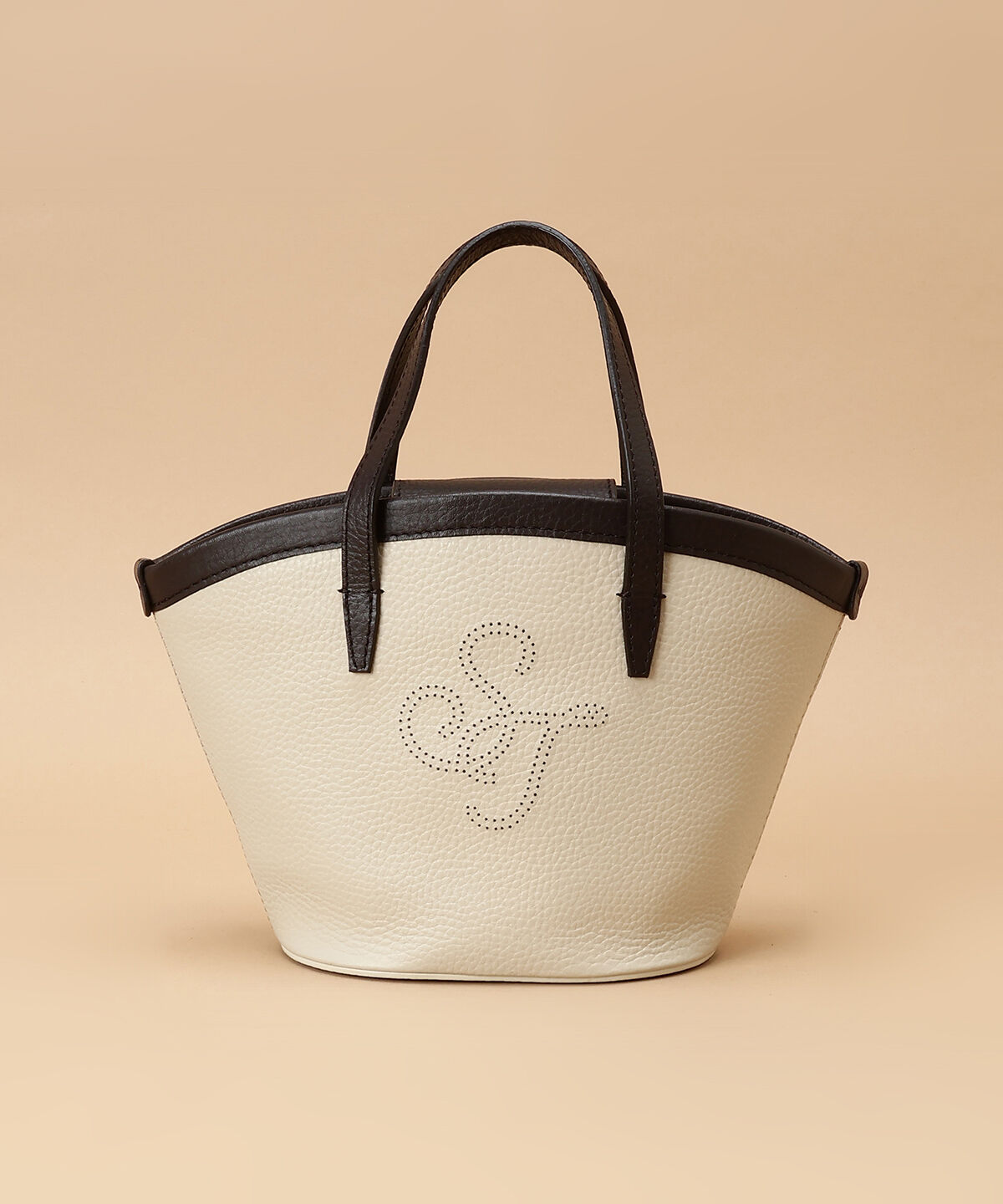 Samantha Thavasa「パンチングデザイン ミニトート」|ハンドバッグ|グレージュ