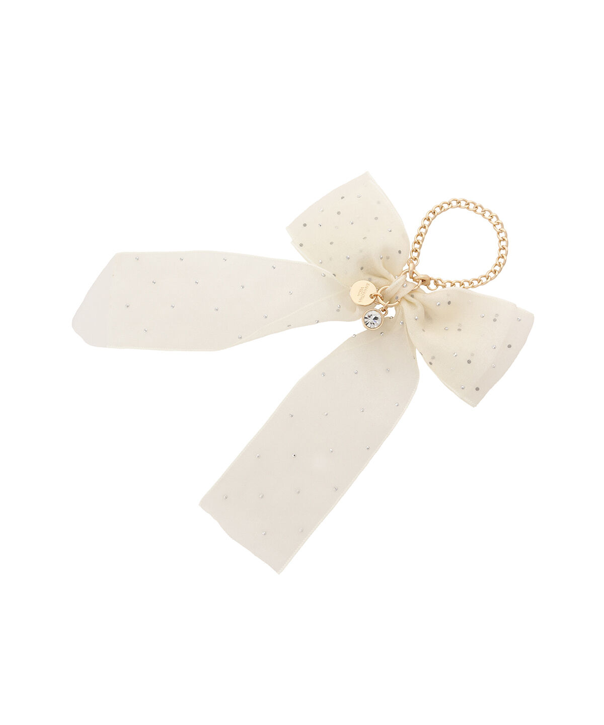 Samantha Vega「シフォンリボンバッグチャーム」|チャーム・キーホルダー|オフホワイト
