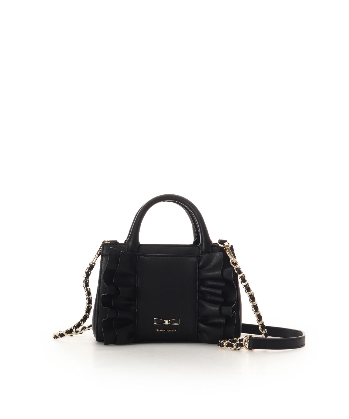 Samantha Vega「フリルリボンショルダーバッグ」|ショルダー・メッセンジャー|ブラック