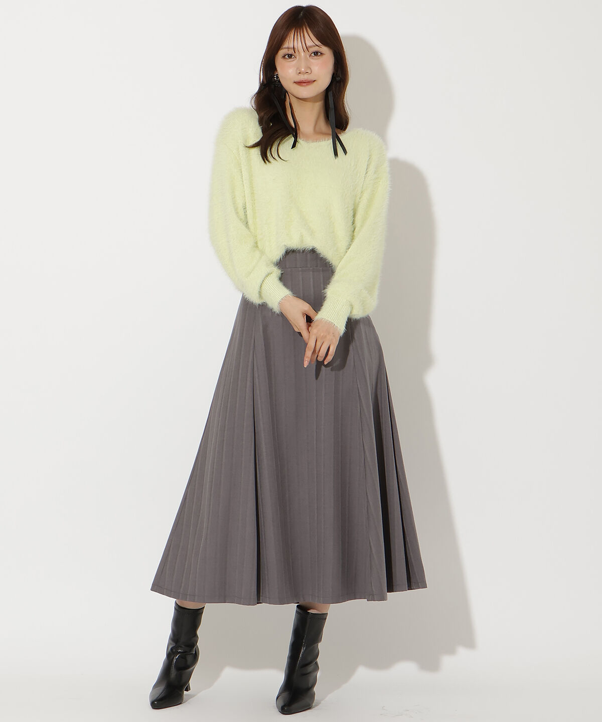 アンドクチュール「前後２WAYシャギーニットプルオーバー」|ニット・セーター|