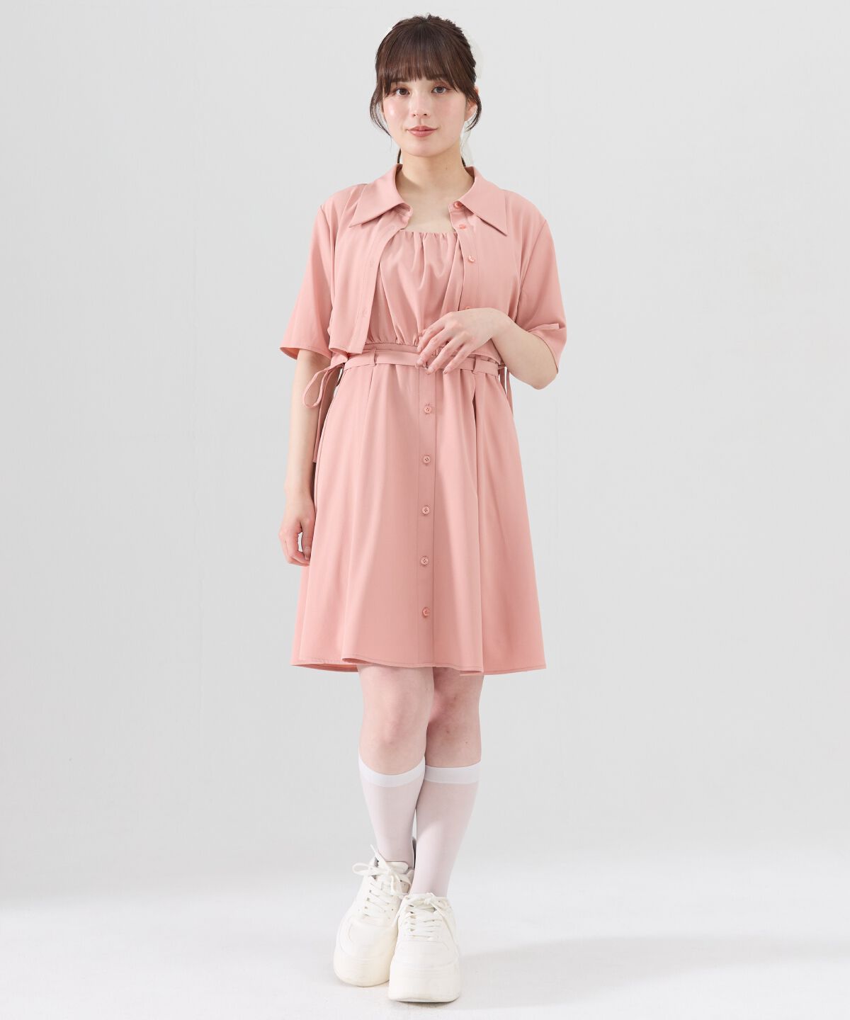 REDYAZEL「半袖シャツ＆キャミワンピースセット」|ワンピース|