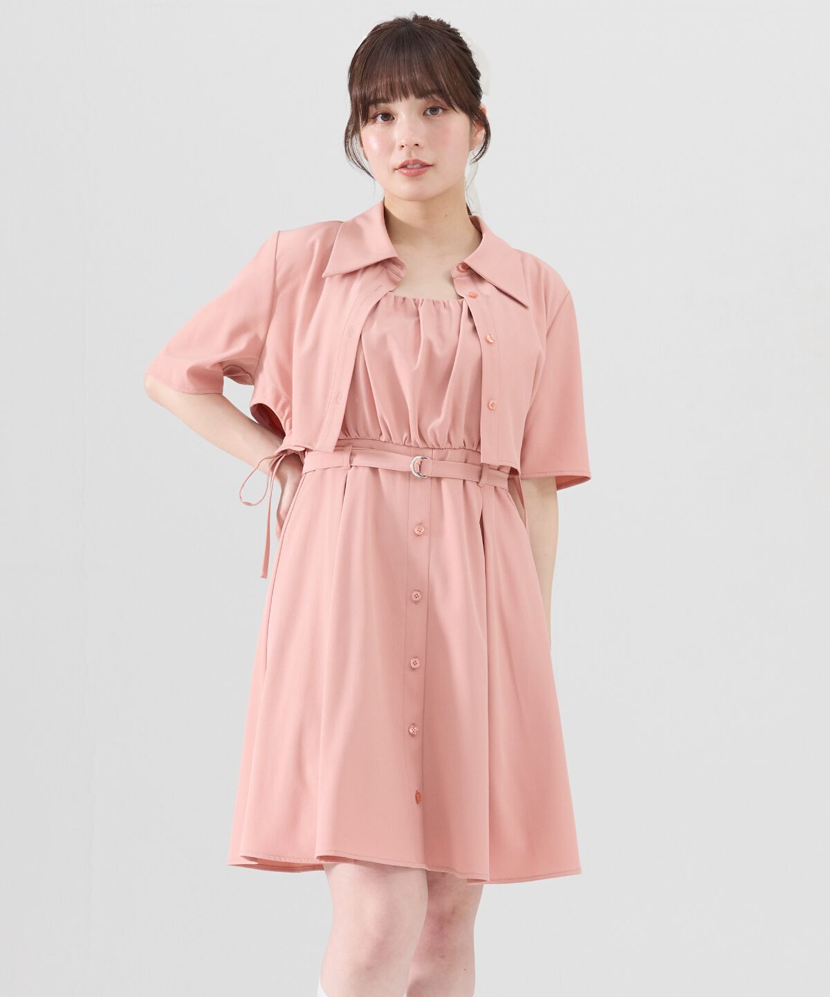 REDYAZEL「半袖シャツ＆キャミワンピースセット」|ワンピース|