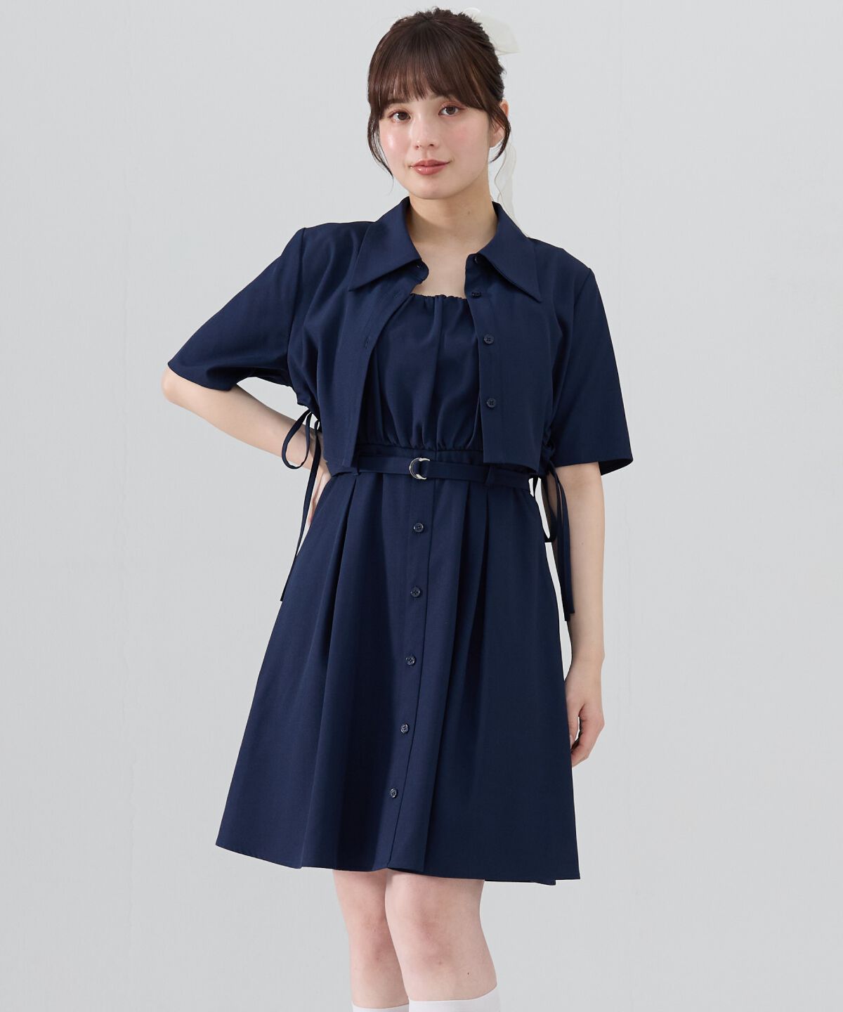 REDYAZEL「半袖シャツ＆キャミワンピースセット」|ワンピース|