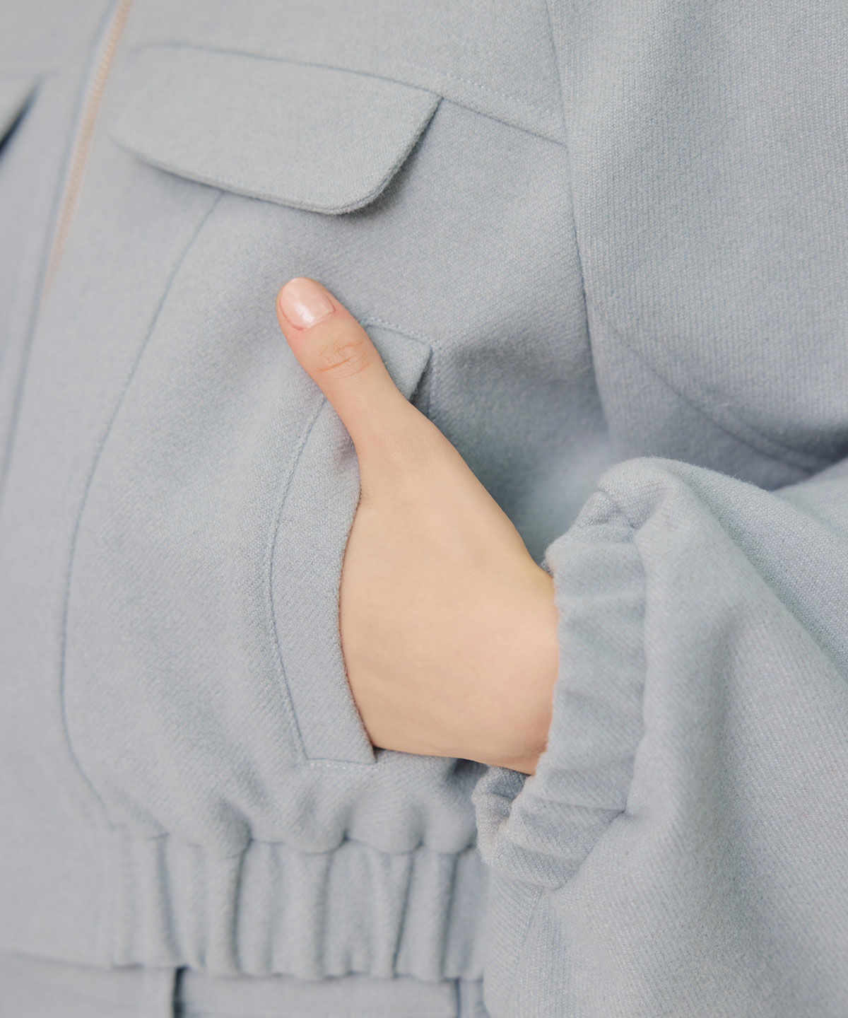 REDYAZEL「ビッグスリーブフードショートブルゾン」|ブルゾン・スタジャン|