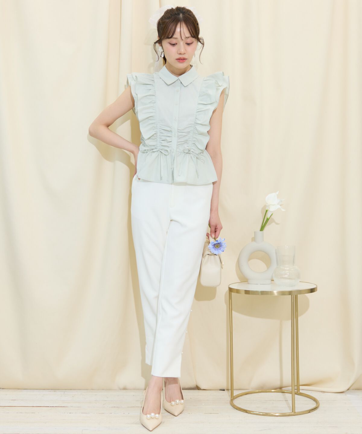 WILLSELECTION「パールデザインテーパードパンツ」|その他|