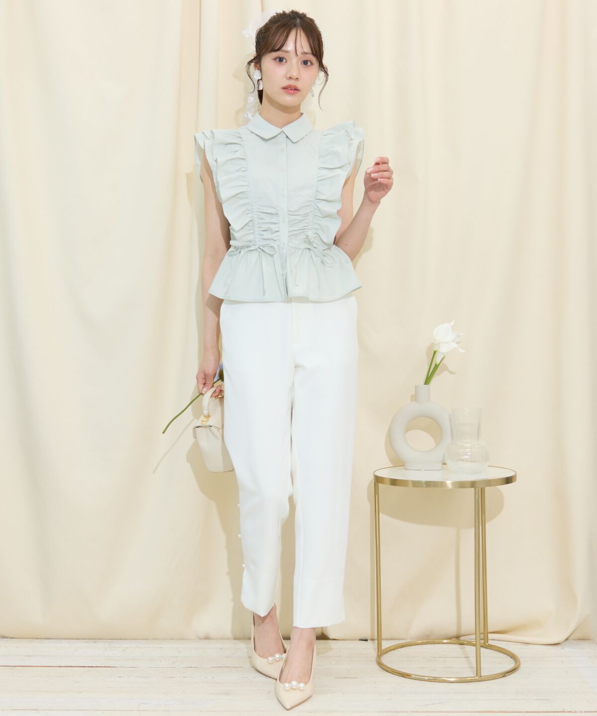 WILLSELECTION「パールデザインテーパードパンツ」|その他|