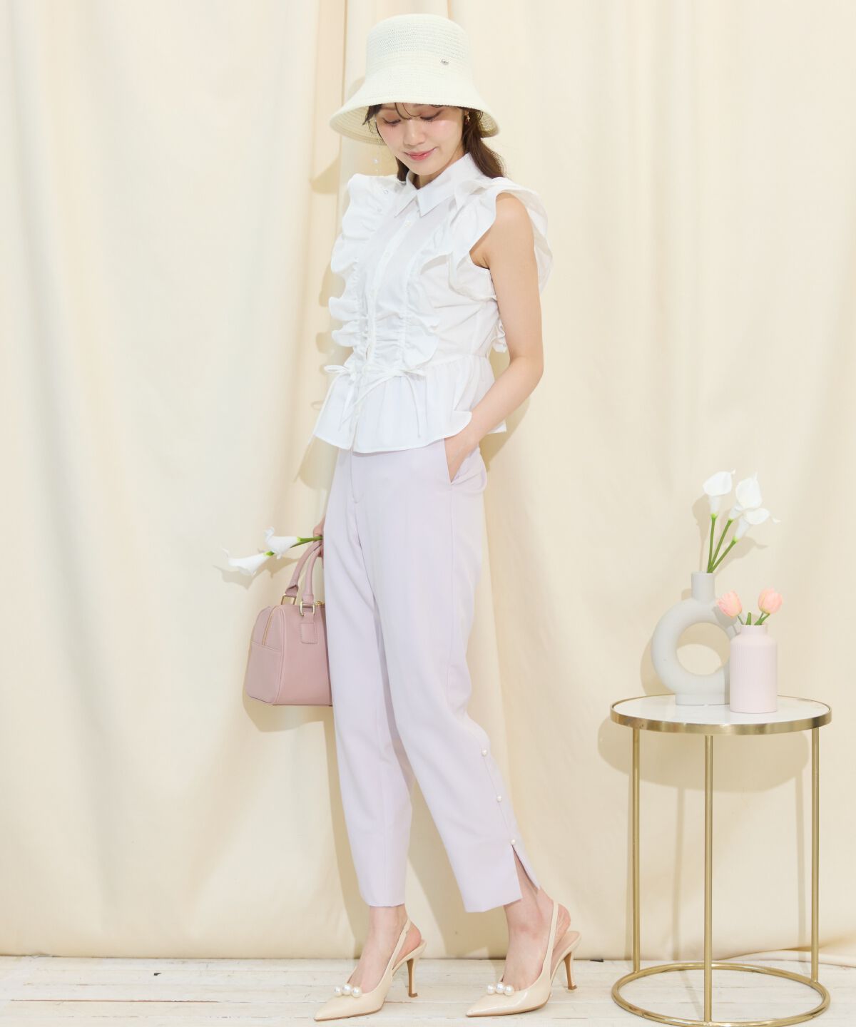 WILLSELECTION「パールデザインテーパードパンツ」|その他|