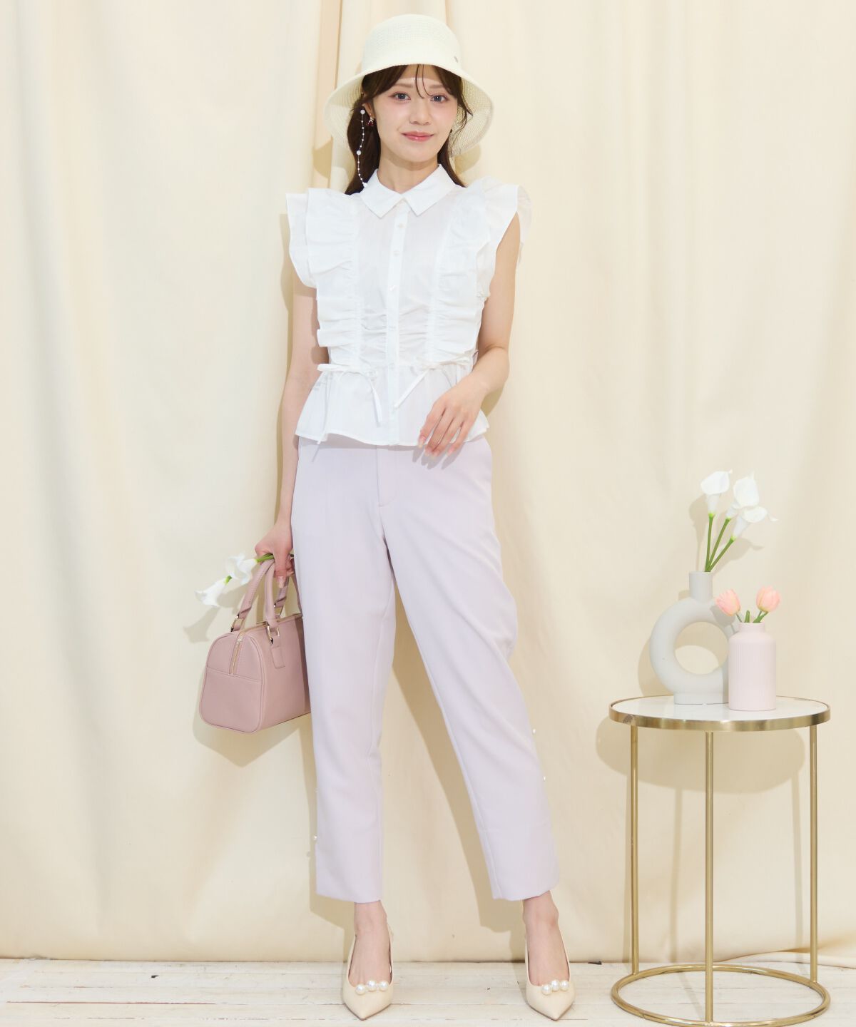 WILLSELECTION「パールデザインテーパードパンツ」|その他|