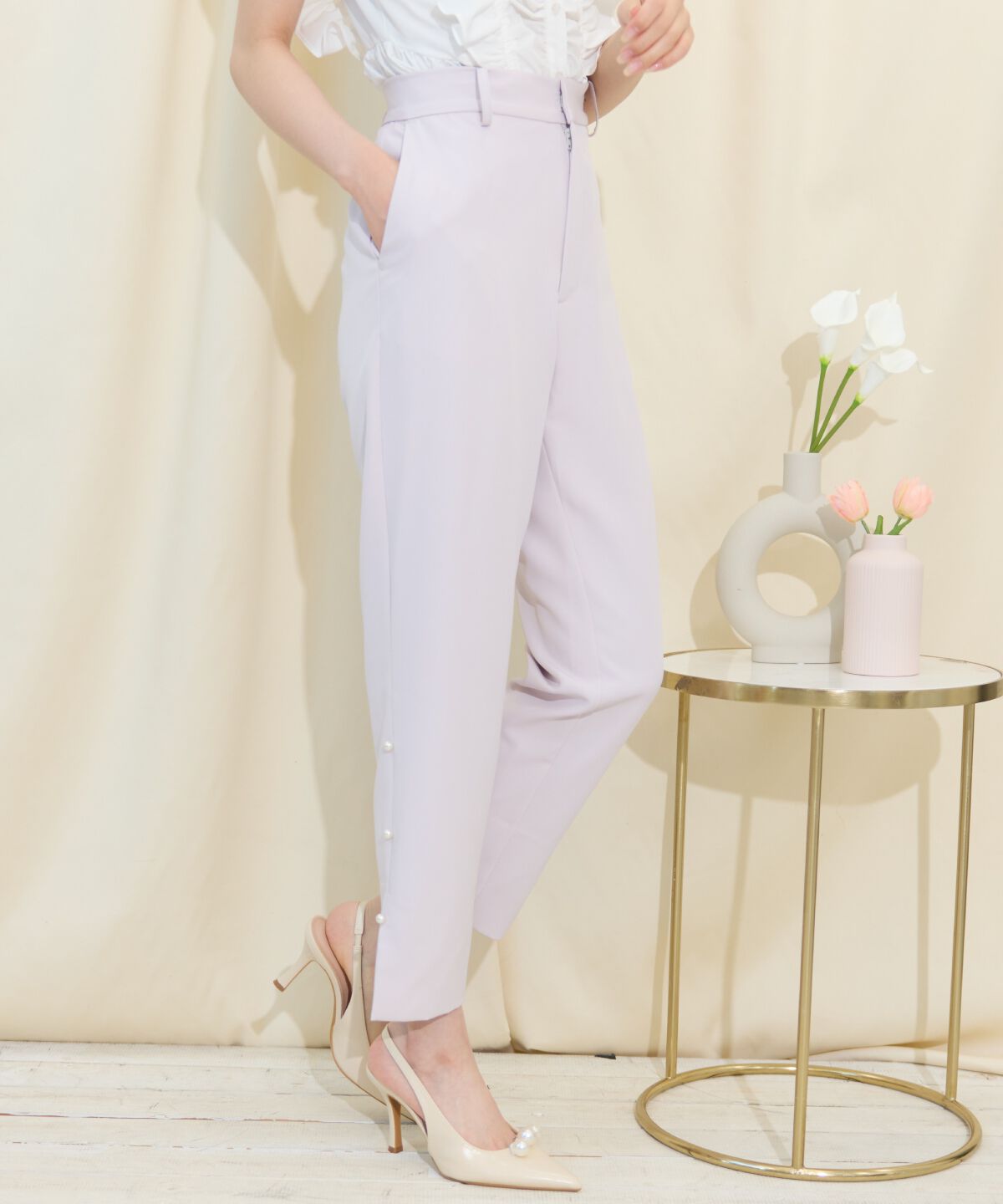 WILLSELECTION「パールデザインテーパードパンツ」|その他|