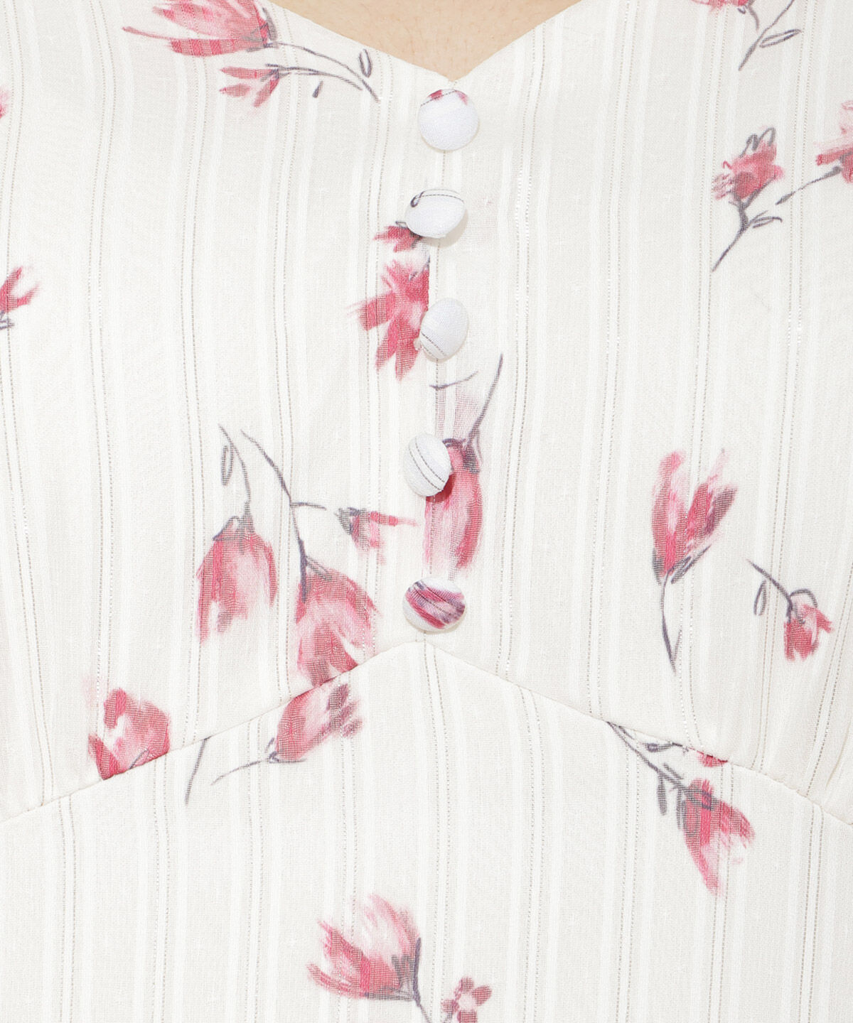 WILLSELECTION「フルールプリントギャザースリーブワンピース」|ワンピース|