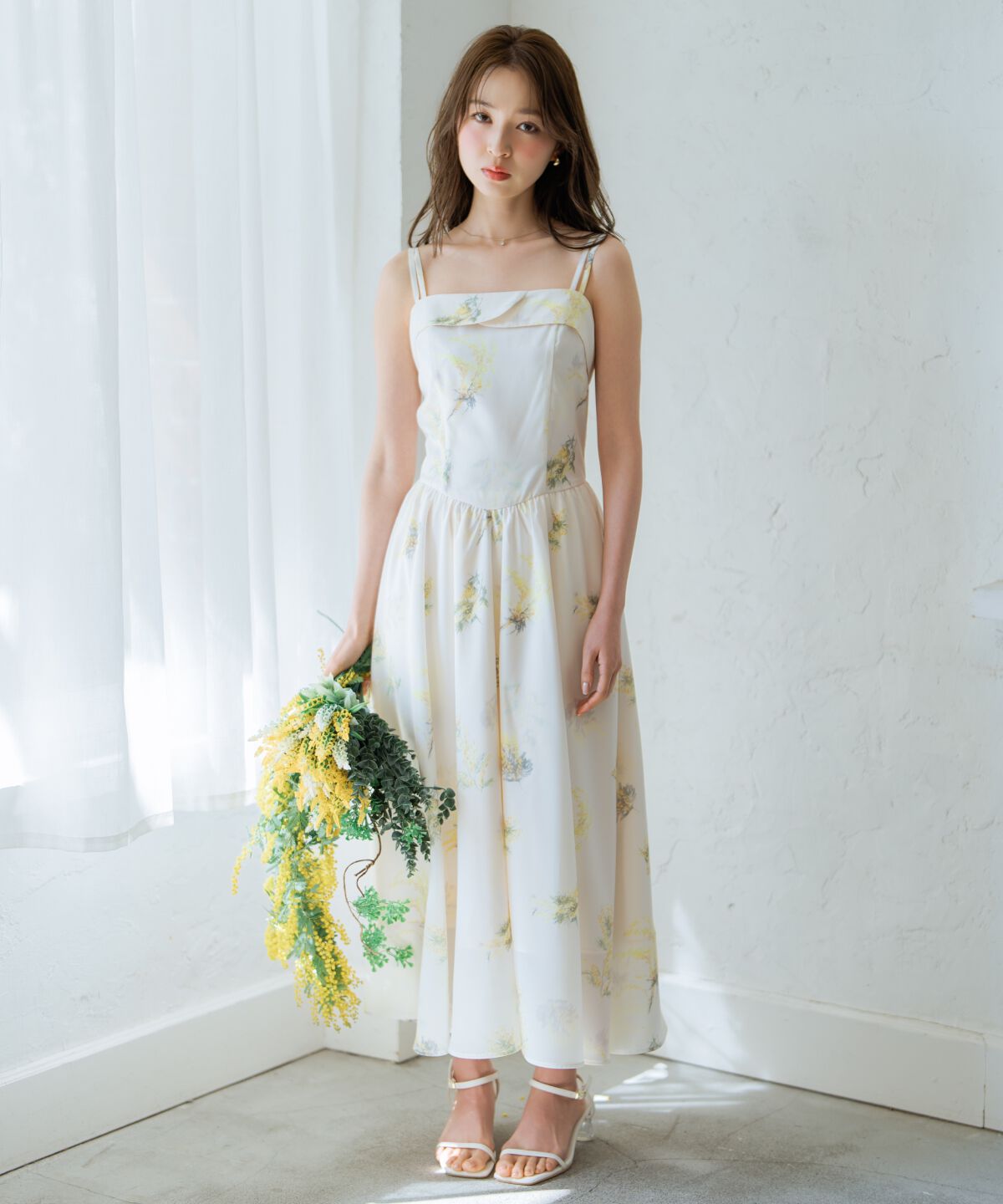 WILLSELECTION「ミモザプリントキャミワンピース」|ワンピース|