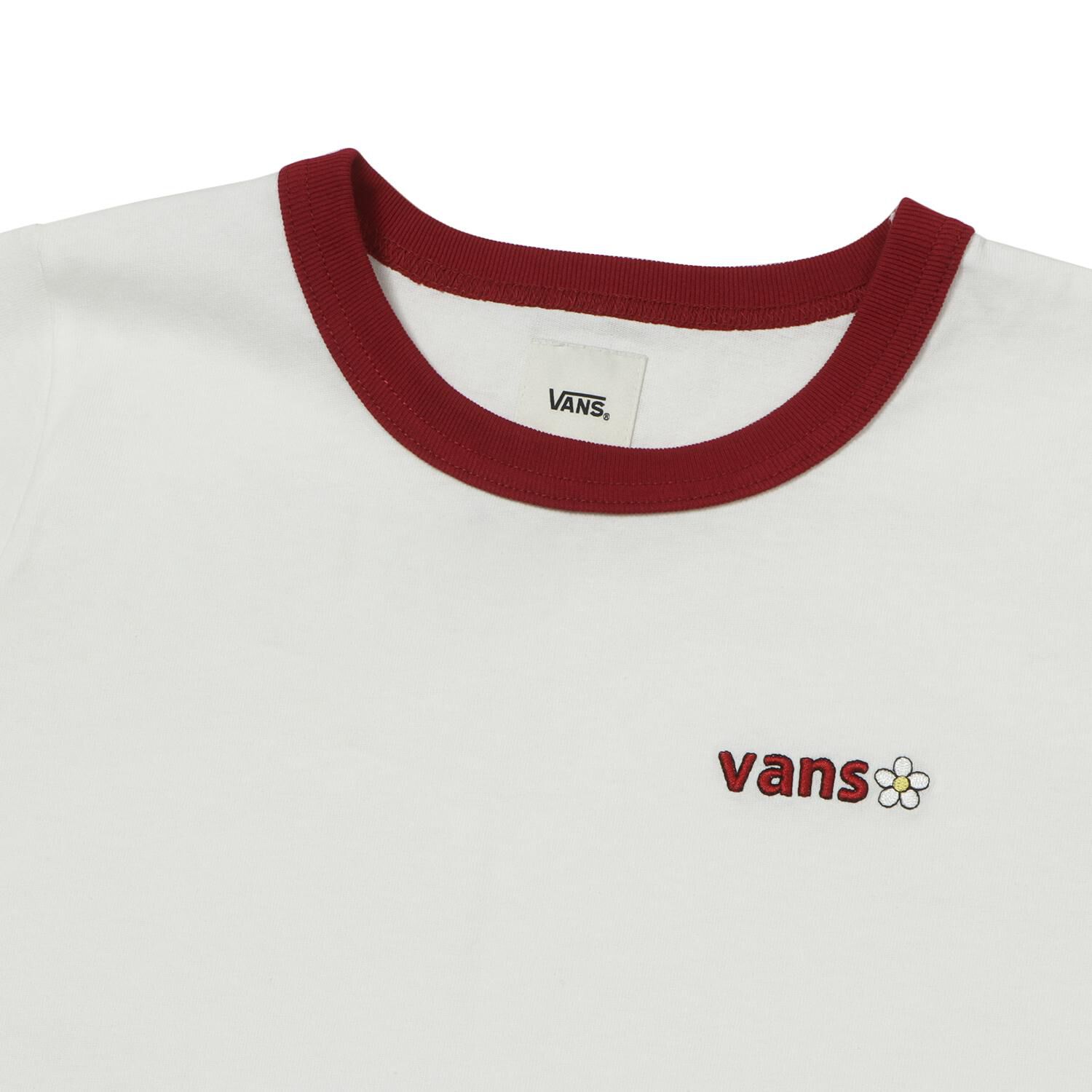VANS「【VANSｱﾊﾟﾚﾙ(WJ)】W flower logo ringer TEE」|Tシャツ・カットソー|
