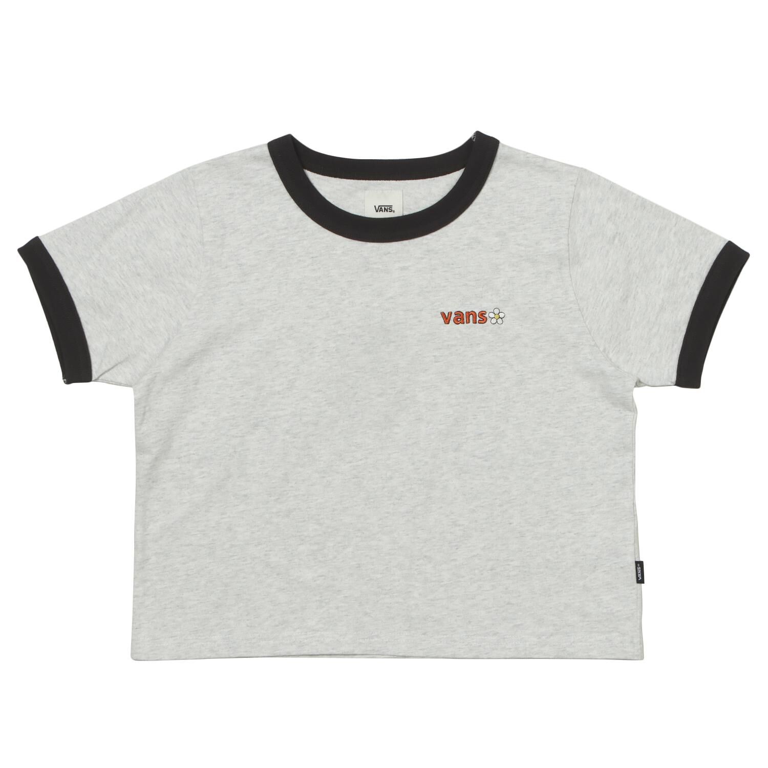 VANS「【VANSｱﾊﾟﾚﾙ(WJ)】W flower logo ringer TEE」|Tシャツ・カットソー|グレー