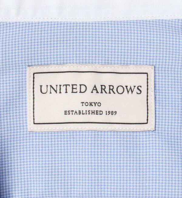 UNITED ARROWS「イージーケア AG マイクロチェック セミワイド クレリックカラーシャツ -抗菌防臭-」|シャツ・ブラウス|