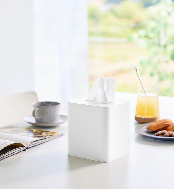 Style for Living「＜tower＞コンパクトティッシュケース スクエア」|その他|WHITE
