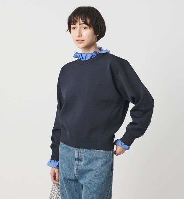 UNITED ARROWS「スウェットライク クルーネックニット ‐ウォッシャブル‐」|ニット・セーター|