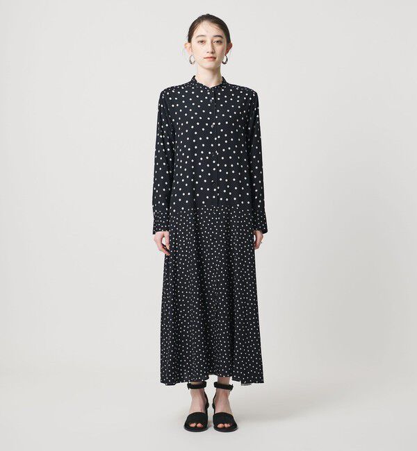 UNITED ARROWS「プリント シャツワンピース ‐ウォッシャブル‐」|ワンピース|