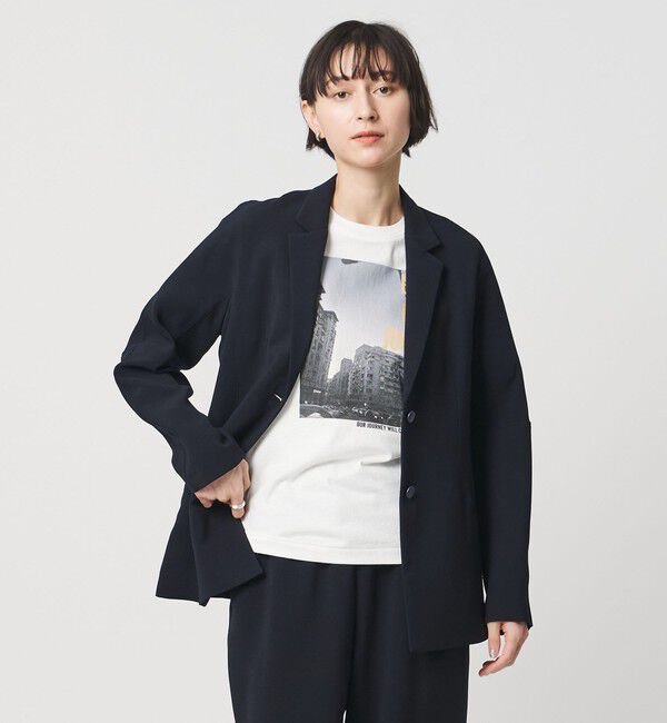 UNITED ARROWS「COMFY テーラードジャケット ‐防汚 UVカット ウォッシャブル‐」|テーラードジャケット|NAVY