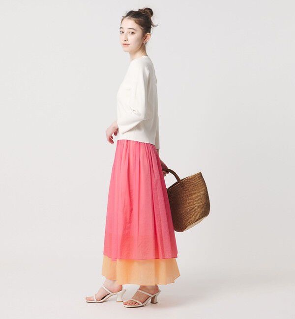 UNITED ARROWS「シアー バイカラー スカート ‐ウォッシャブル‐」|スカート|