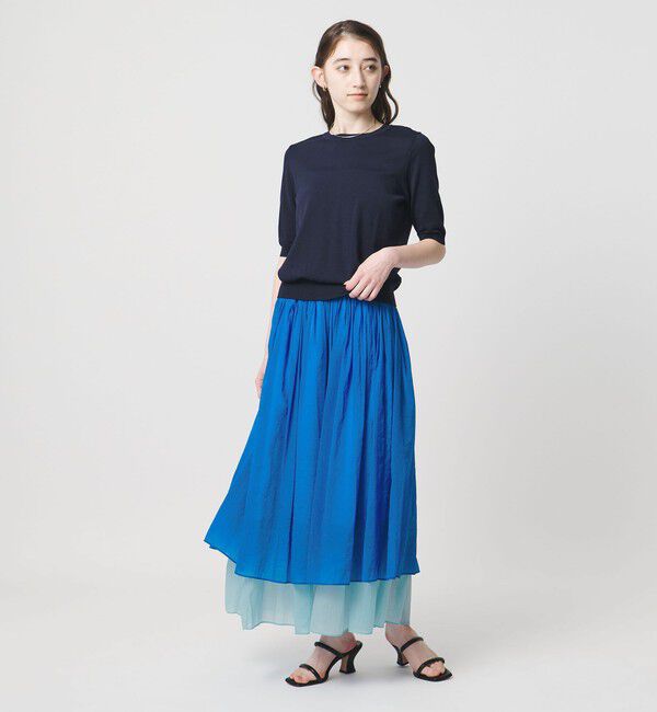 UNITED ARROWS「シアー バイカラー スカート ‐ウォッシャブル‐」|スカート|
