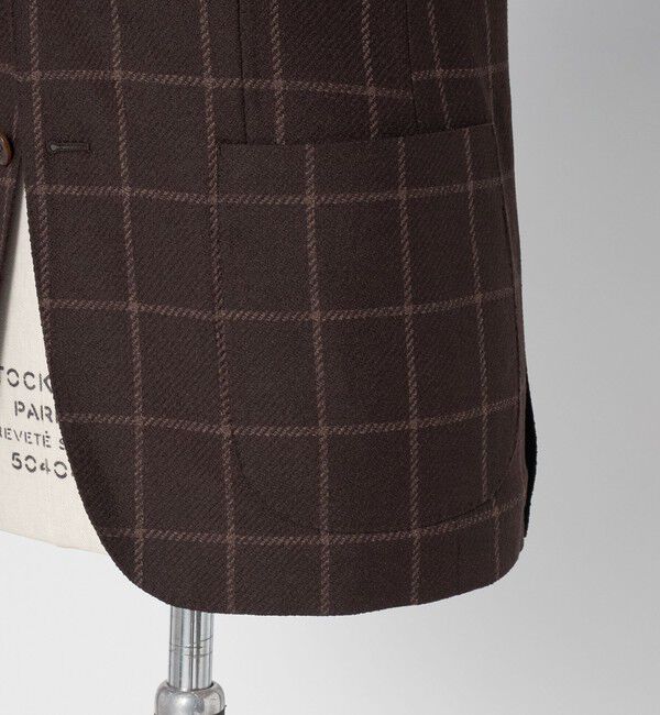 UNITED ARROWS「ブークレ ウィンドウペン シングル 3ボタン テーラードジャケット CーMODEL」|テーラードジャケット|