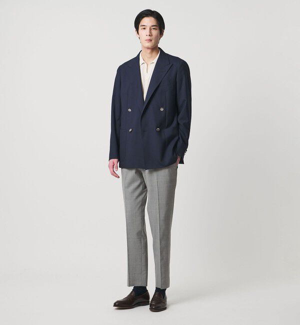 UNITED ARROWS「トロピカル サイドエクステンド ノープリーツ スラックス COMFORT EASY‐MODEL ウォッシャブル タテヨコス」|スラックス|