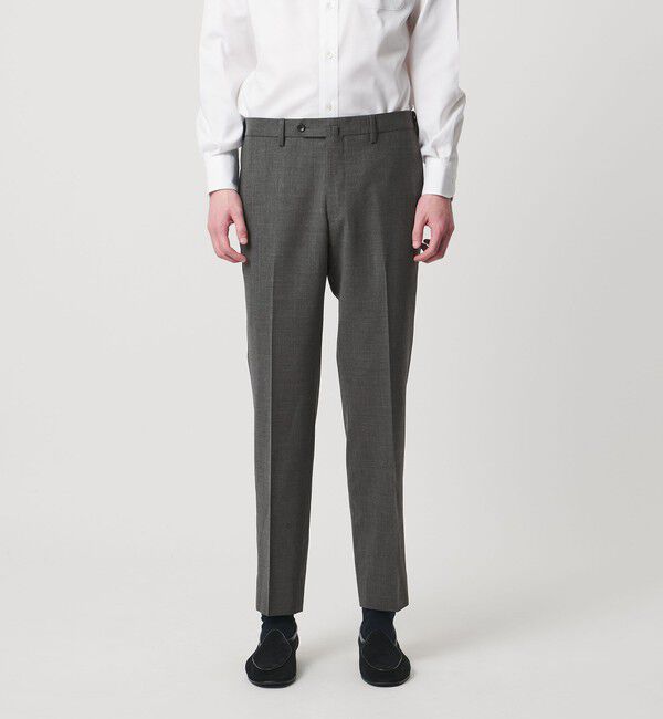 UNITED ARROWS「トロピカル サイドエクステンド ノープリーツ スラックス COMFORT EASY‐MODEL ウォッシャブル タテヨコス」|スラックス|