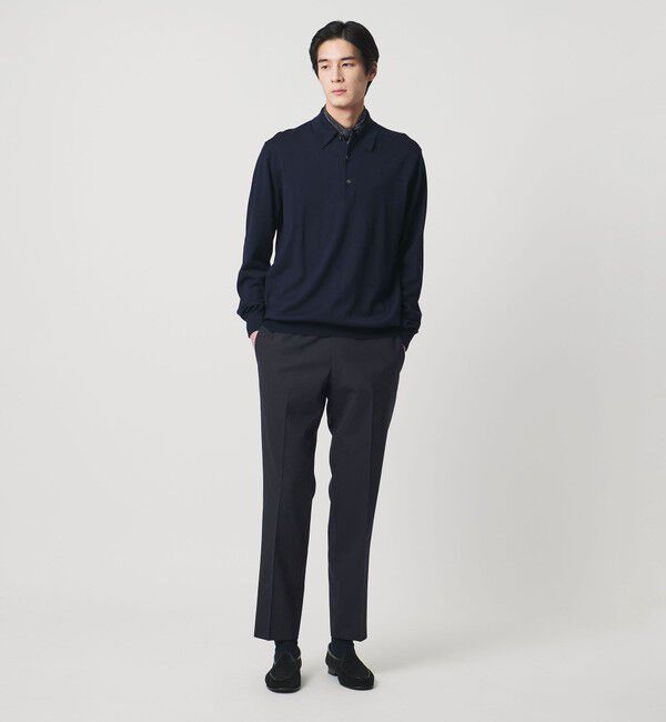 UNITED ARROWS「トロピカル サイドエクステンド ノープリーツ スラックス COMFORT EASY‐MODEL ウォッシャブル タテヨコス」|スラックス|