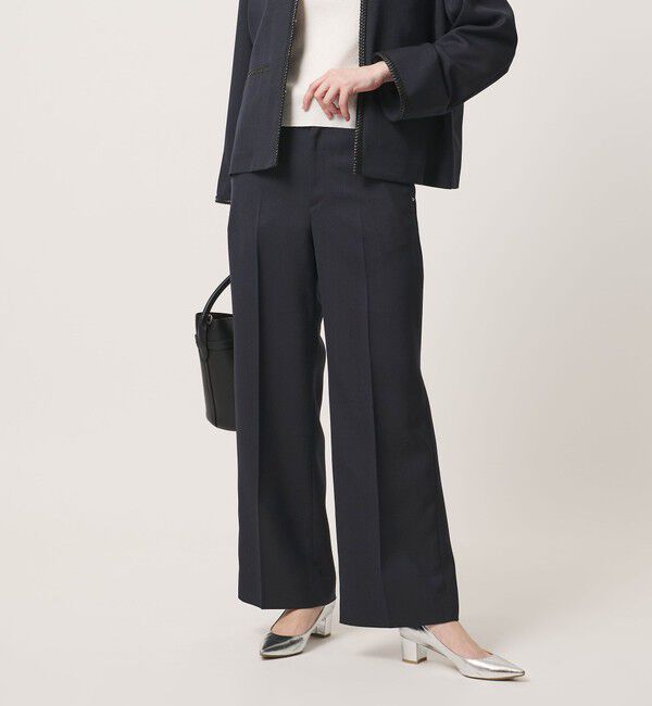 UNITED ARROWS「Spiree ASAMI ワイドパンツ ‐ウォッシャブル‐」|スラックス|