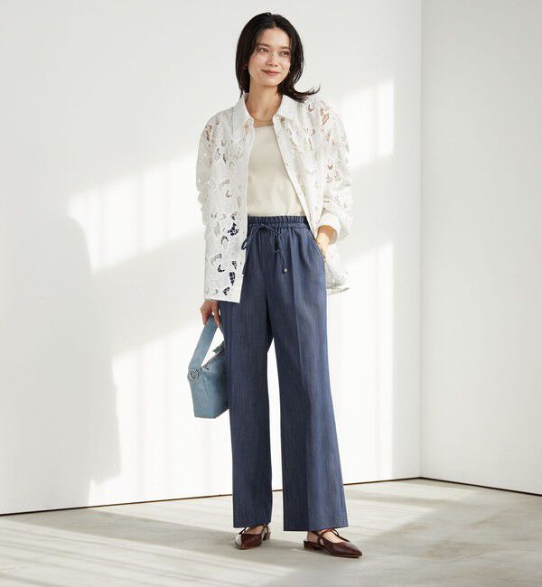 UNITED ARROWS green label relaxing「［size SHORT/TALLあり］ニーハイフレアパンツ デニム 2 ストレッチ」|デニム|