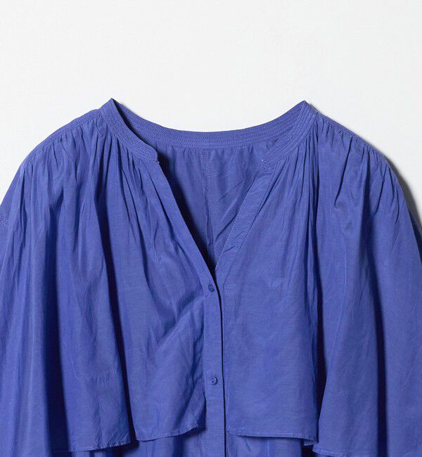 UNITED ARROWS green label relaxing「［size SHORTあり］ボイル レイヤー ギャザー ブラウス」|シャツ・ブラウス|