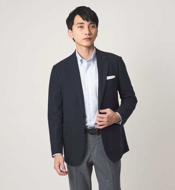 UNITED ARROWS green label relaxing「エブリット コットンオックス ストライプ スナップ ボタンダウン シャツ -イージーアイロン-」|シャツ・ブラウス|