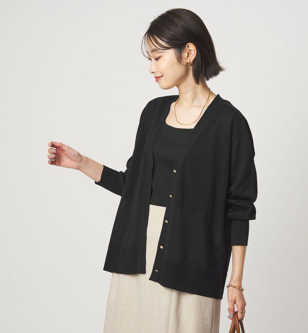 UNITED ARROWS green label relaxing「シャーリー Vネック ニット カーディガン ウォッシャブル」|カーディガン|