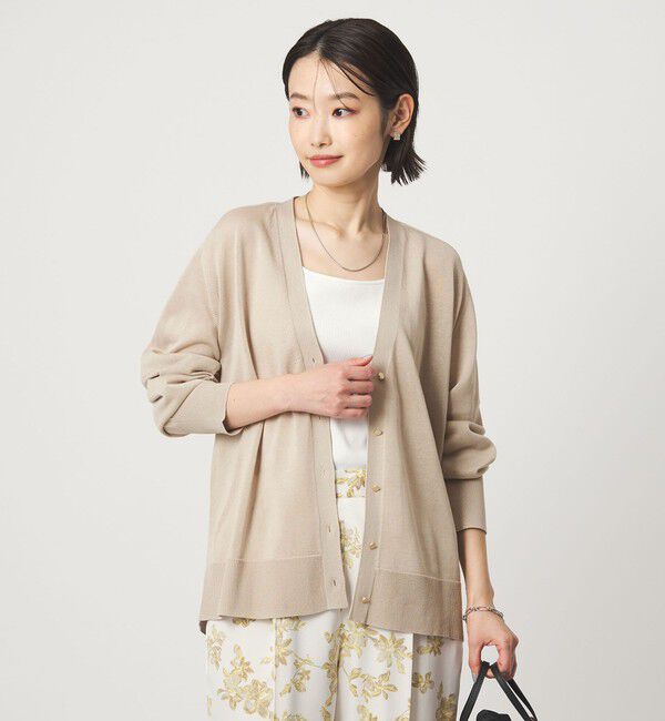 UNITED ARROWS green label relaxing「シャーリー Vネック ニット カーディガン ウォッシャブル」|カーディガン|BEIGE