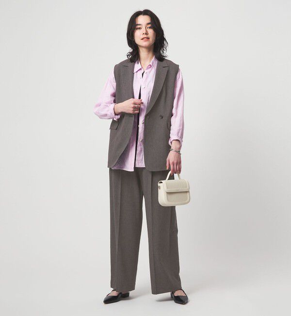 UNITED ARROWS green label relaxing「ラスティック ツイル ジレ マシンウォッシャブル ストレッチ UVカット 吸水速乾」|ベスト・ジレ|