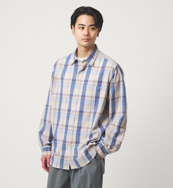 UNITED ARROWS green label relaxing「ウォッシャブル トロ パターン ジャストルーズ シャツ -ストレッチ-」|シャツ・ブラウス|