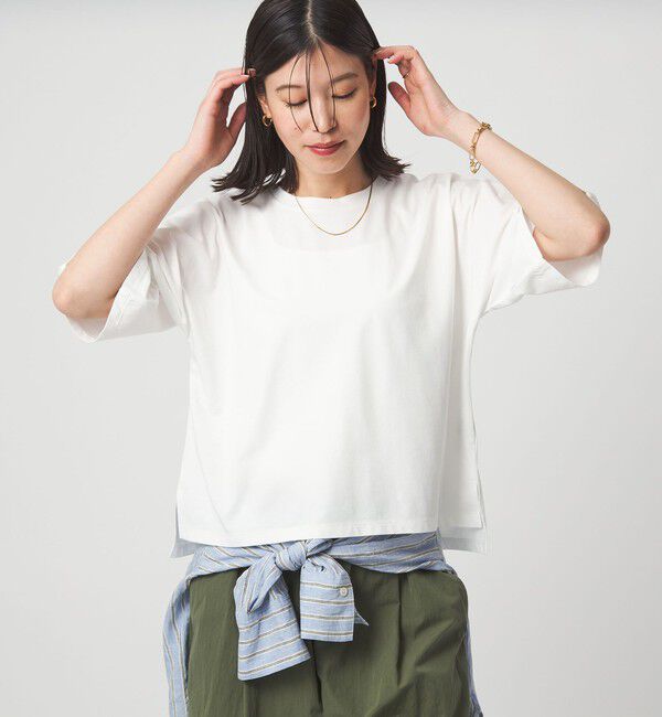 UNITED ARROWS green label relaxing「【WEB限定】＜at ease＞ドルマン カットソー 接触冷感」|Tシャツ・カットソー|