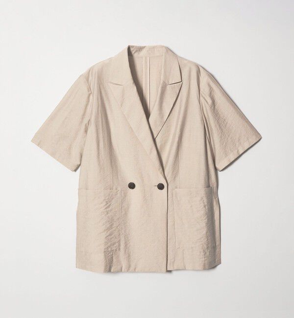 EMMEL REFINES「＜EMMEL REFINES＞EM マーブルローン ショートスリーブ ジャケット」|テーラードジャケット|