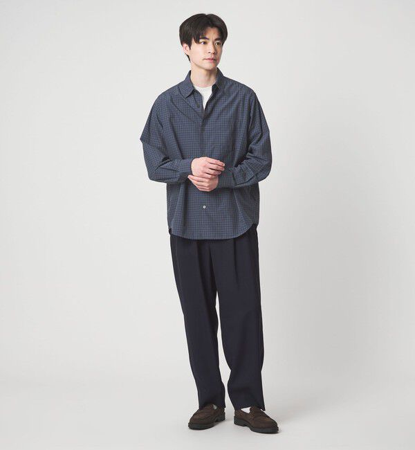 UNITED ARROWS green label relaxing「ナイロン コットン チェック ジャストルーズ 長袖 シャツ」|シャツ・ブラウス|