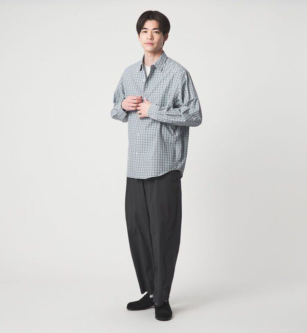 UNITED ARROWS green label relaxing「ナイロン コットン チェック ジャストルーズ 長袖 シャツ」|シャツ・ブラウス|