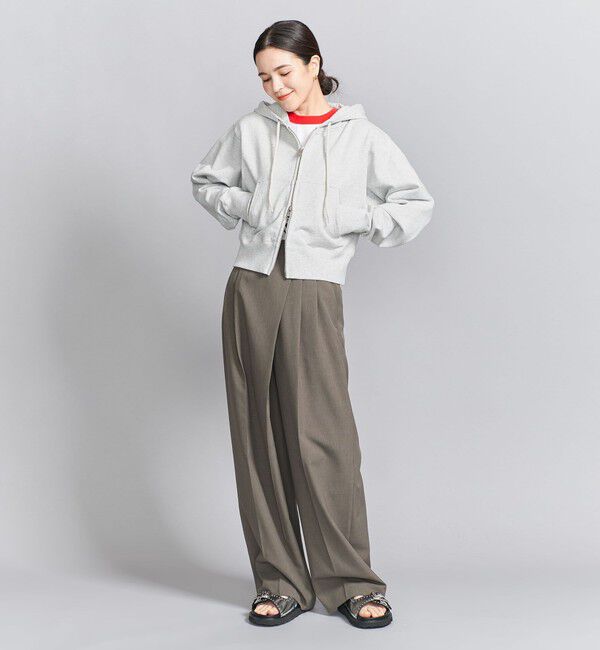 BEAUTY&YOUTH UNITED ARROWS「コットン ショートフロントジップパーカー」|カーディガン|