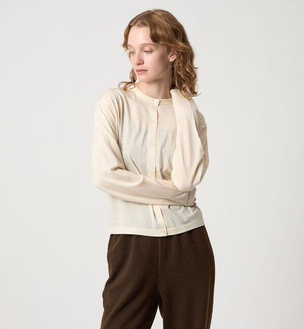 STEVEN ALAN「＜Steven Alan＞ウール ジャージー カーディガン」|カーディガン|OFF WHITE