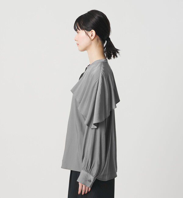 BEAUTY&YOUTH UNITED ARROWS「【WEB限定 Wardrobe DAILY MINIMAL】フリルレイヤーブラウス ウォッシャブル」|シャツ・ブラウス|