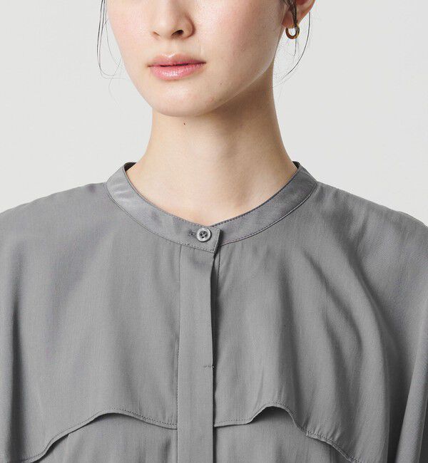 BEAUTY&YOUTH UNITED ARROWS「【WEB限定 Wardrobe DAILY MINIMAL】フリルレイヤーブラウス ウォッシャブル」|シャツ・ブラウス|