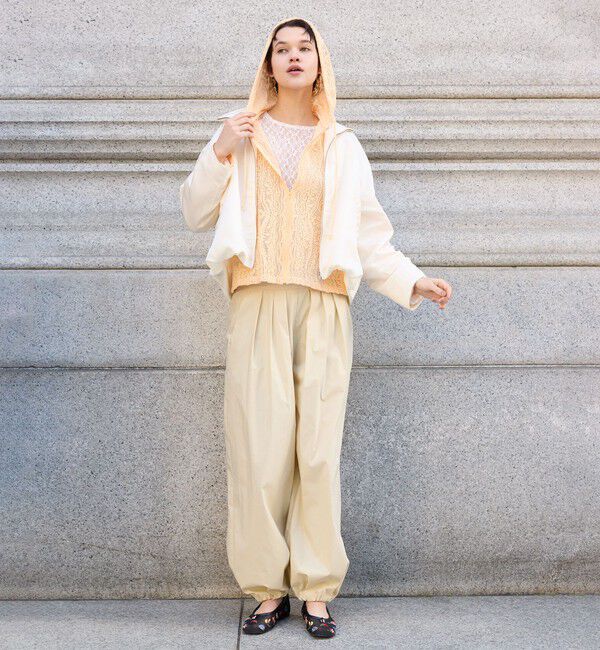 BEAUTY&YOUTH UNITED ARROWS「メッシュ エンブロイダリー フーディ ウォッシャブル」|シャツ・ブラウス|