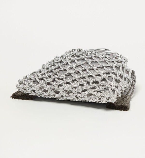 BEAUTY&YOUTH UNITED ARROWS「メタルコード ネット フリンジ ドロストバッグ」|かごバッグ|